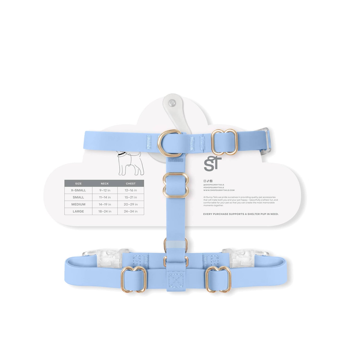 Malibu Blue Cloud Lite Dog Harness