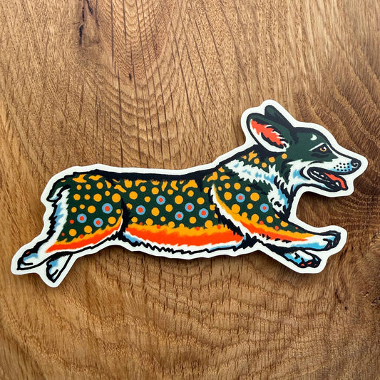 Corgi Brook Trout Sticker