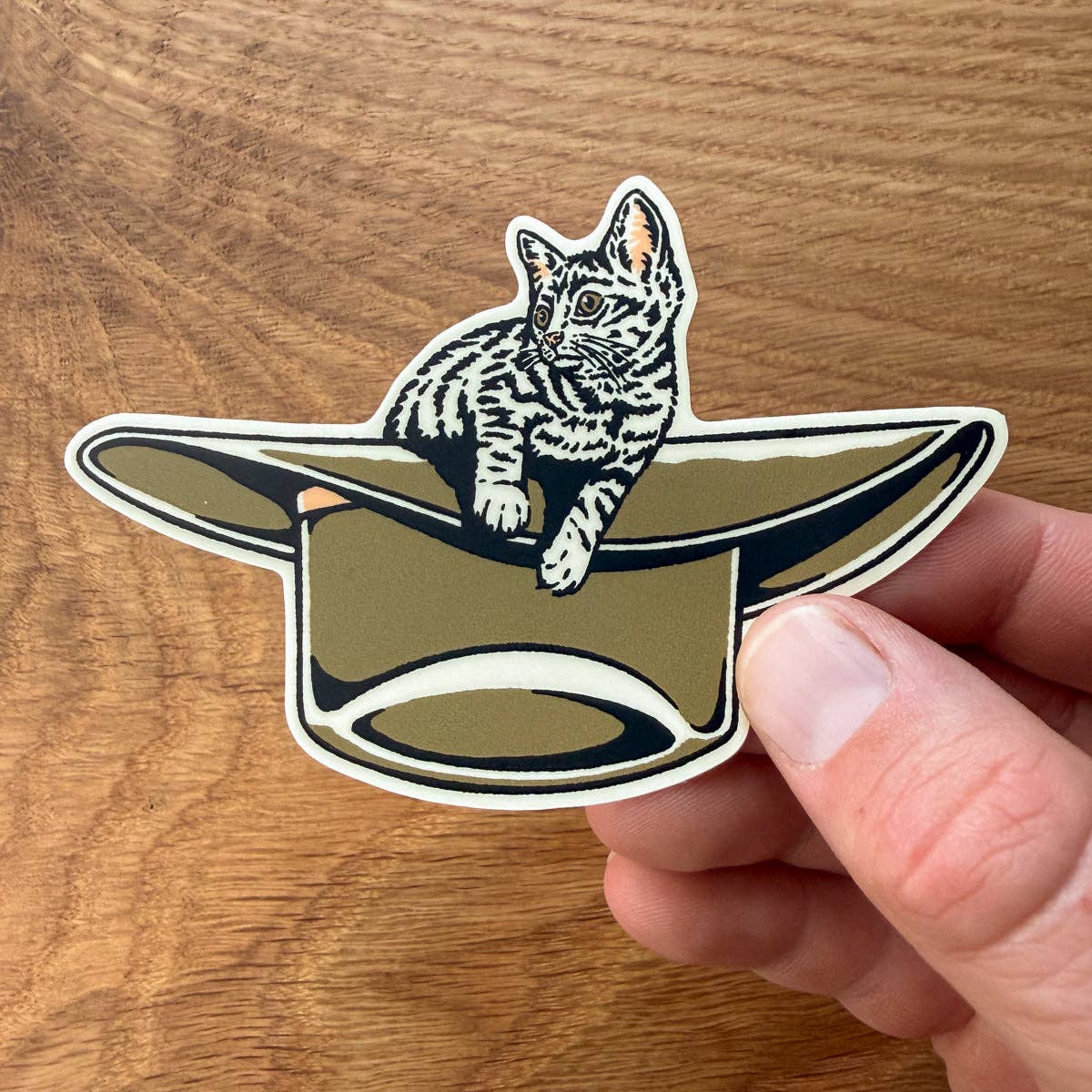 Kitten Cowboy Sticker