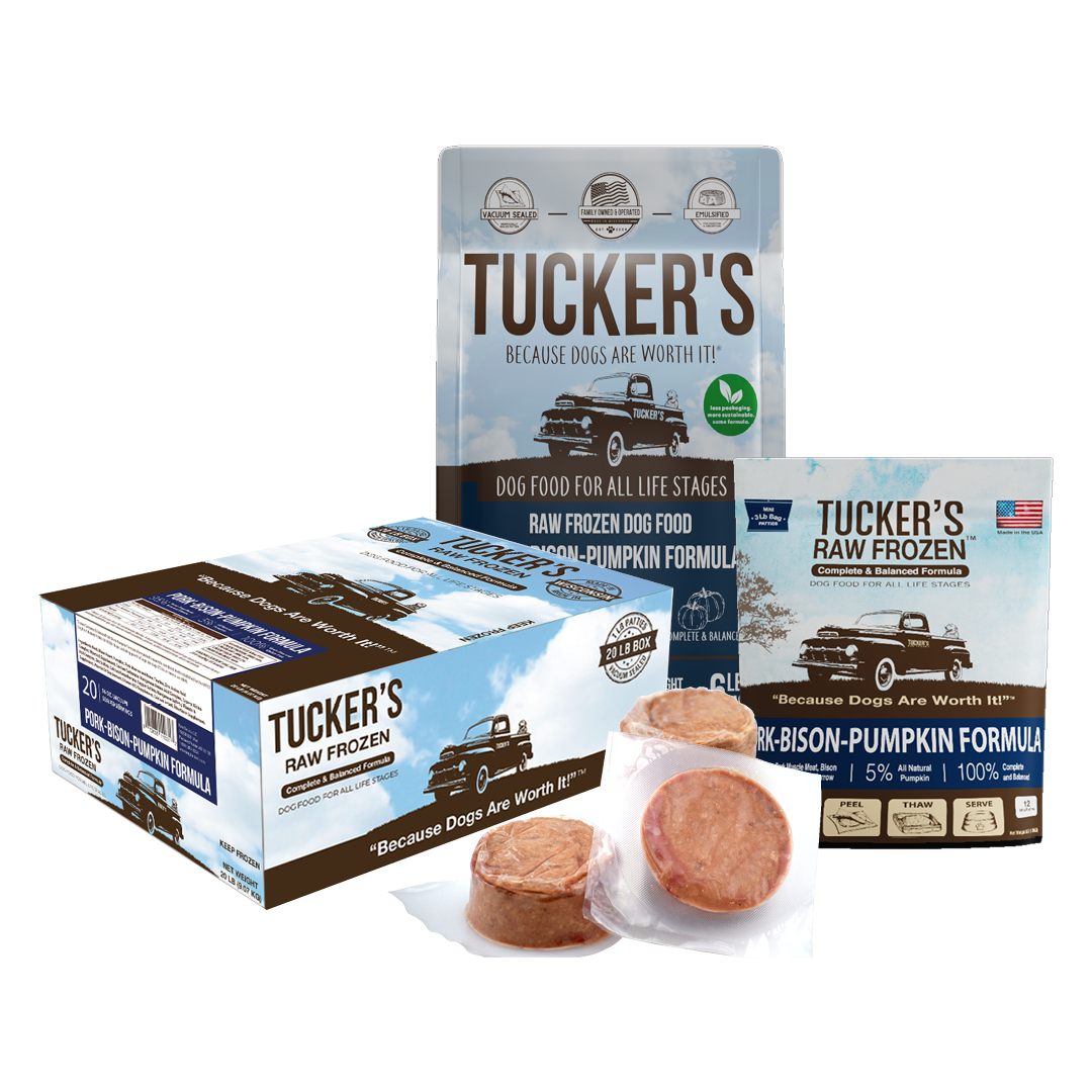 Tucker's Frozen Raw Dog Food Pork, Bison & Pumpkin 3lb