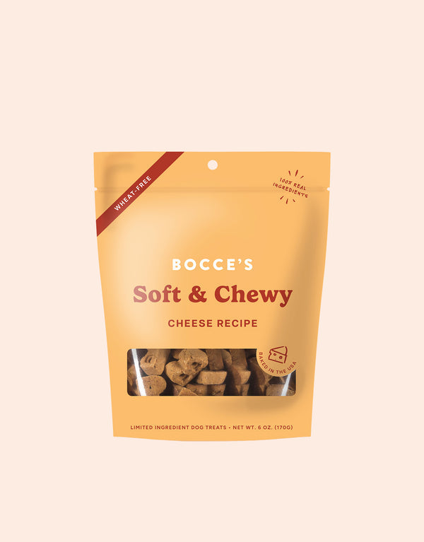 Bocce's Bakery Cheese Soft & Chewy front of bag