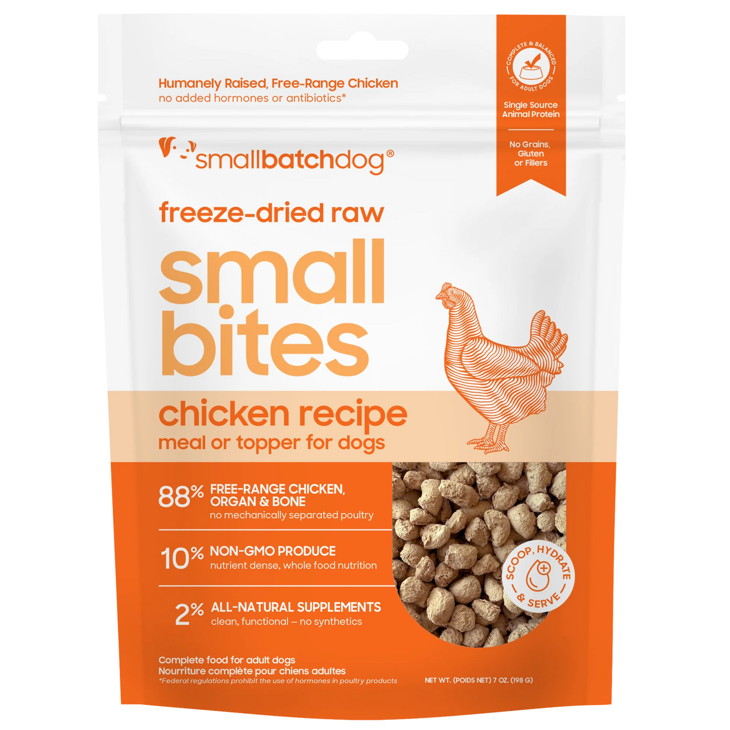 Chicken Small Bites FD Raw 7oz