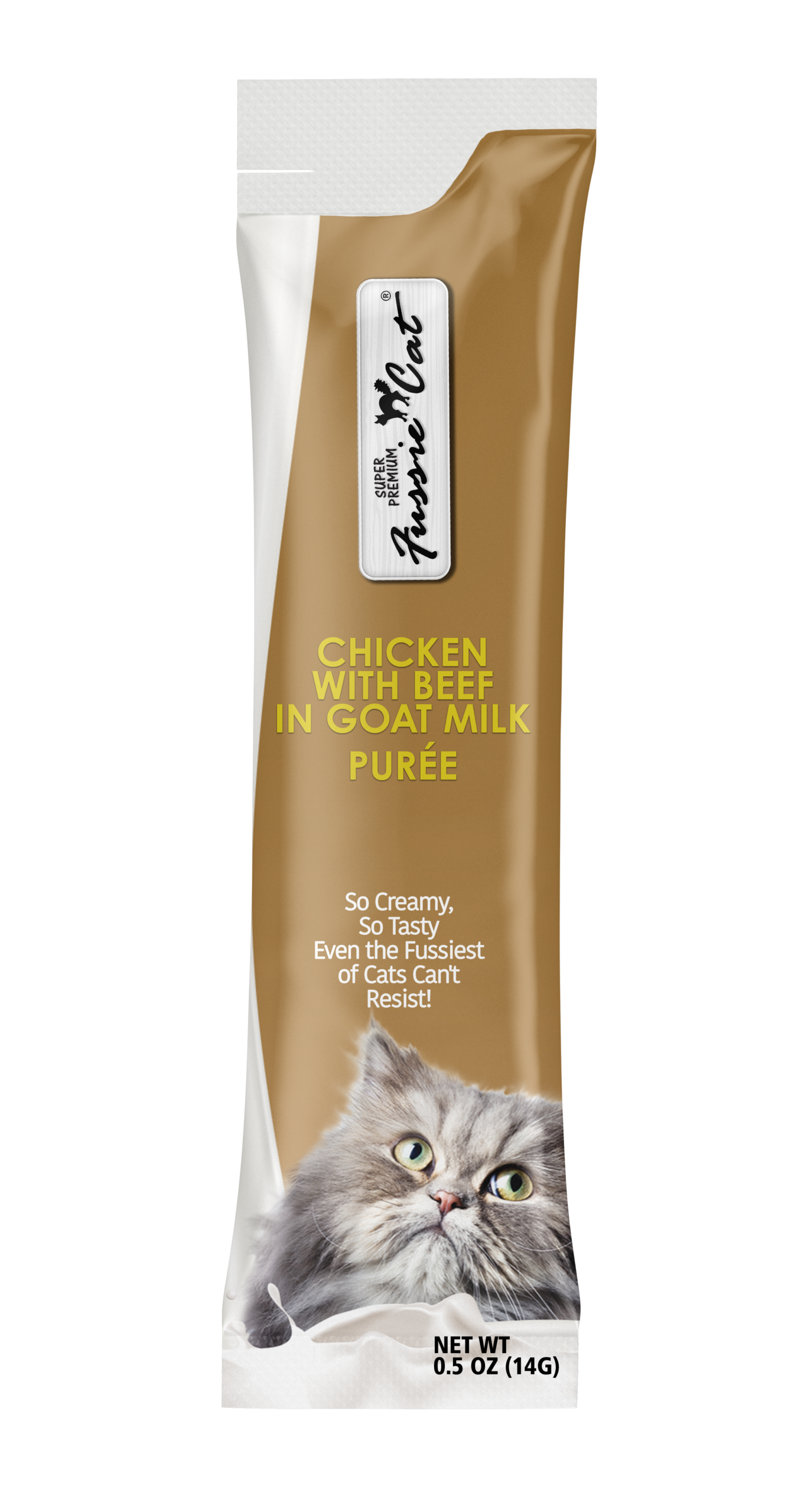 FussieCat Puree Chicken with Beef in Goat Milk 4pk