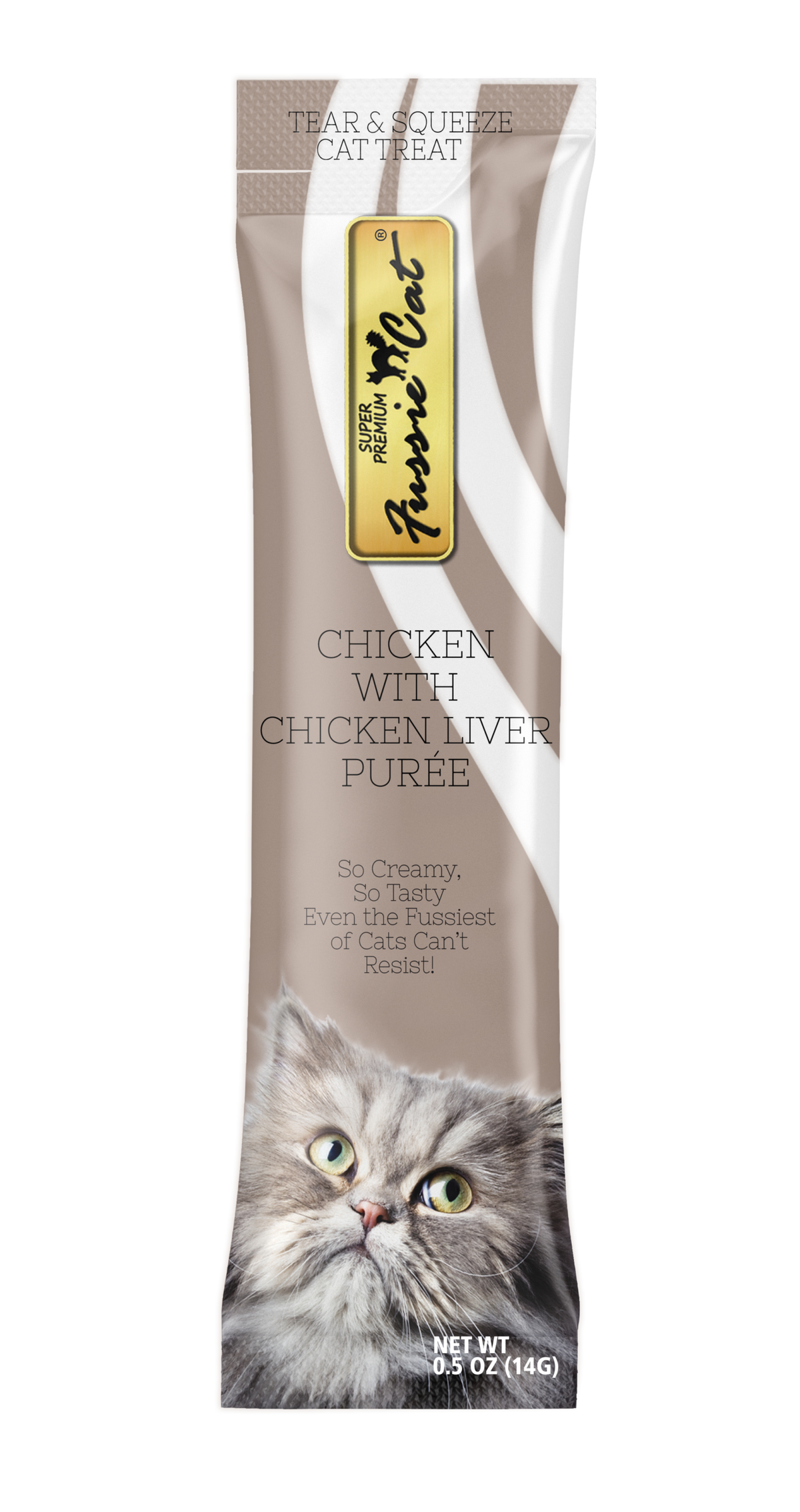 Fussie Cat Chicken with Liver Purée lickable cat treat