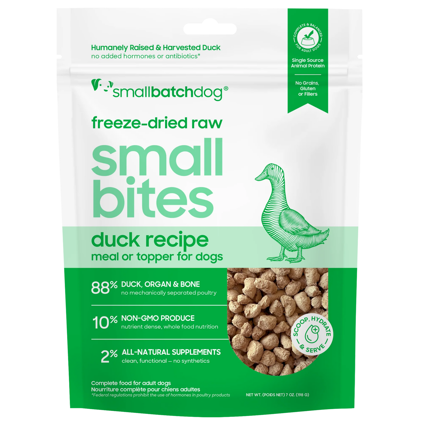 Duck Small Bites FD Raw 7oz