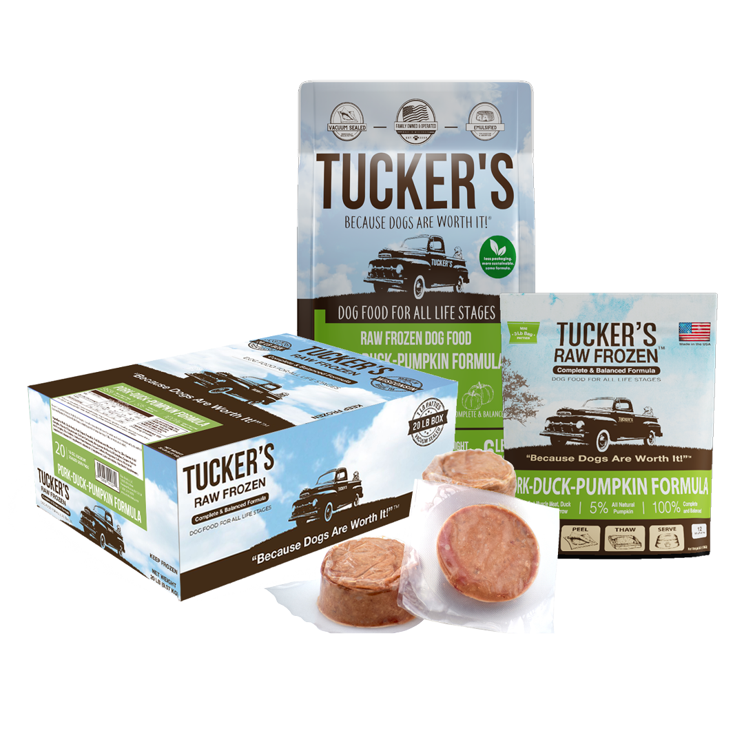 Tucker's Frozen Raw Dog Food Pork, Duck & Pumpkin 3lb