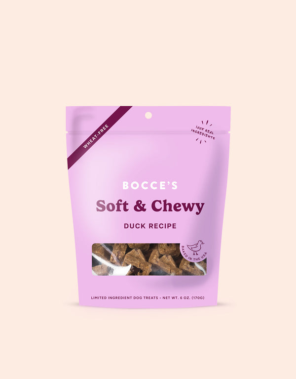 Bocce's Bakery Duck Soft & Chewy front of bag