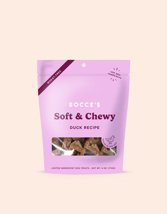 Bocce's Bakery Duck Soft & Chewy front of bag
