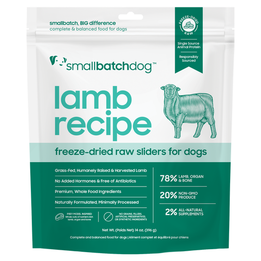 Smallbatch Freeze-Dried Raw Lamb Sliders 14oz