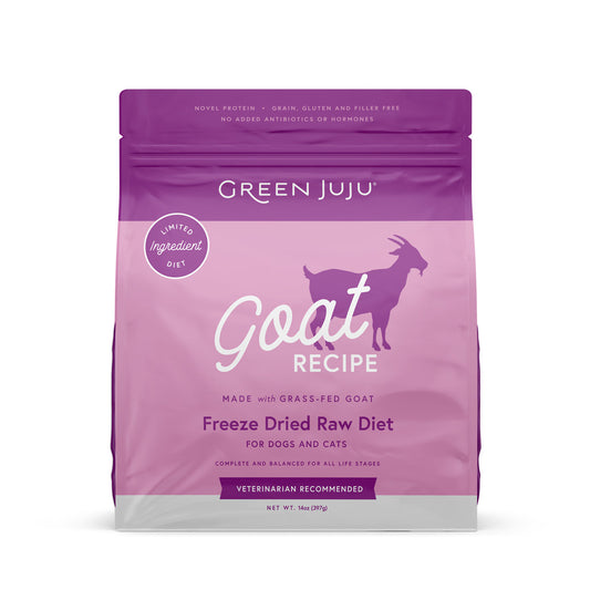 Green Juju Goat Recipe Freeze Dried Raw Diet 14oz bag