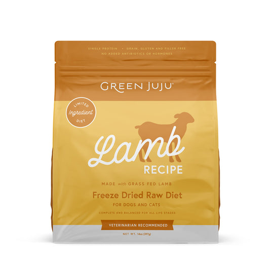 Green Juju Lamb Recipe Freeze Dried Raw Diet 14oz bag