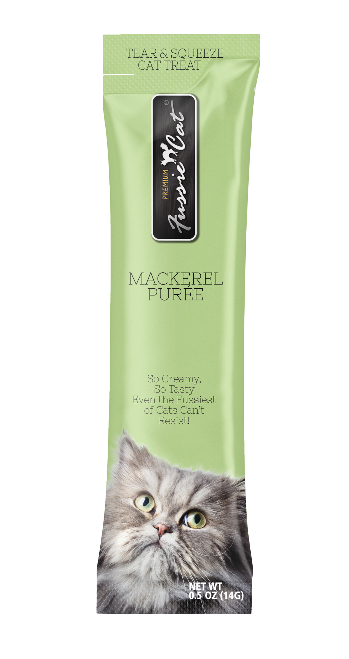Fussie Cat Mackerel Purée lickable cat treat