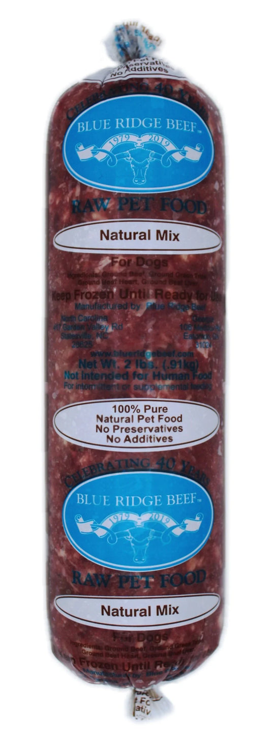 Blue Ridge Beef Natural Mix Frozen Raw Chub 2lb