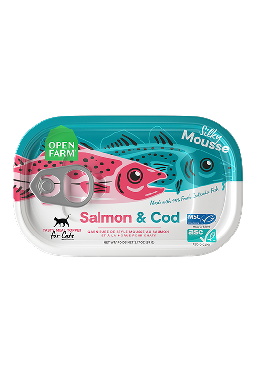 Open Farm Salmon & Cod Topper for Cats 3.17oz can