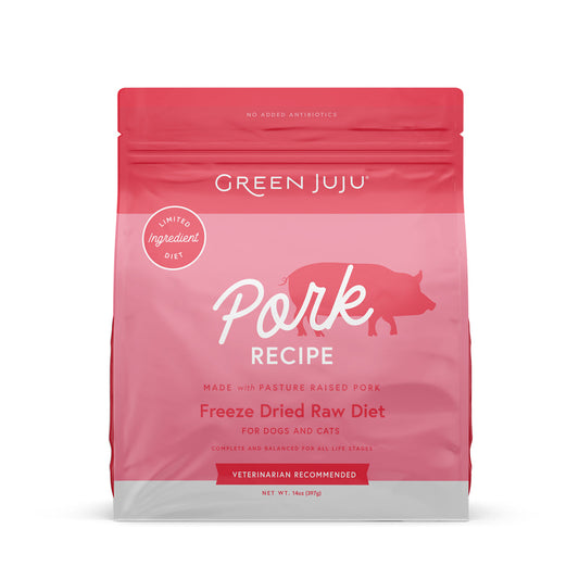 Green Juju Pork Recipe Freeze Dried Raw Diet 14oz bag