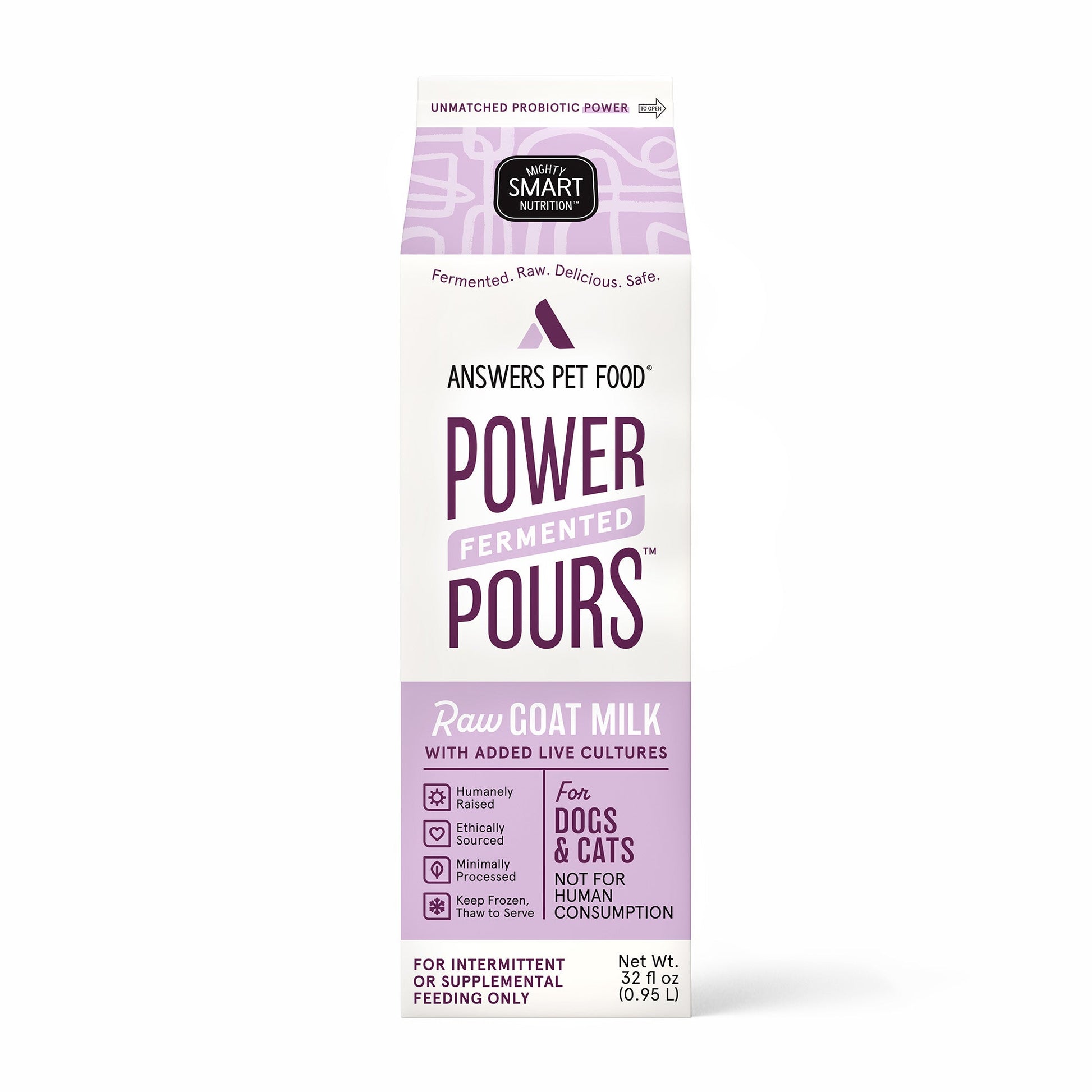 Answers Additional Fermented Raw Goat's Milk - Half Gallon (64 oz)