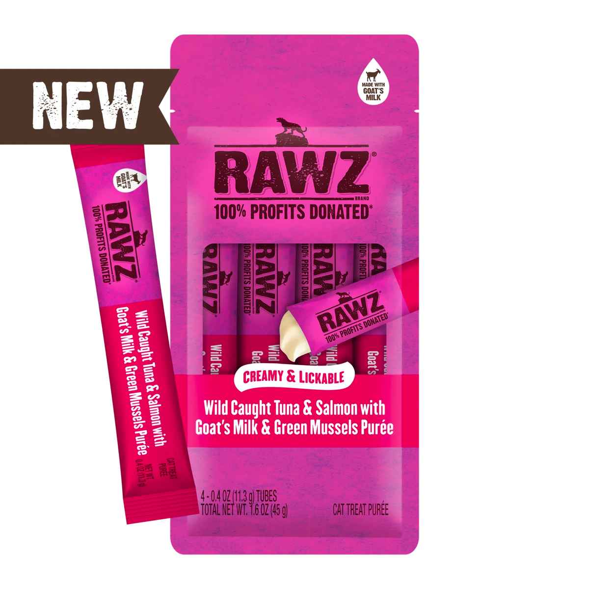 RAWZ Lickable Cat Treats Tuna & Salmon - front
