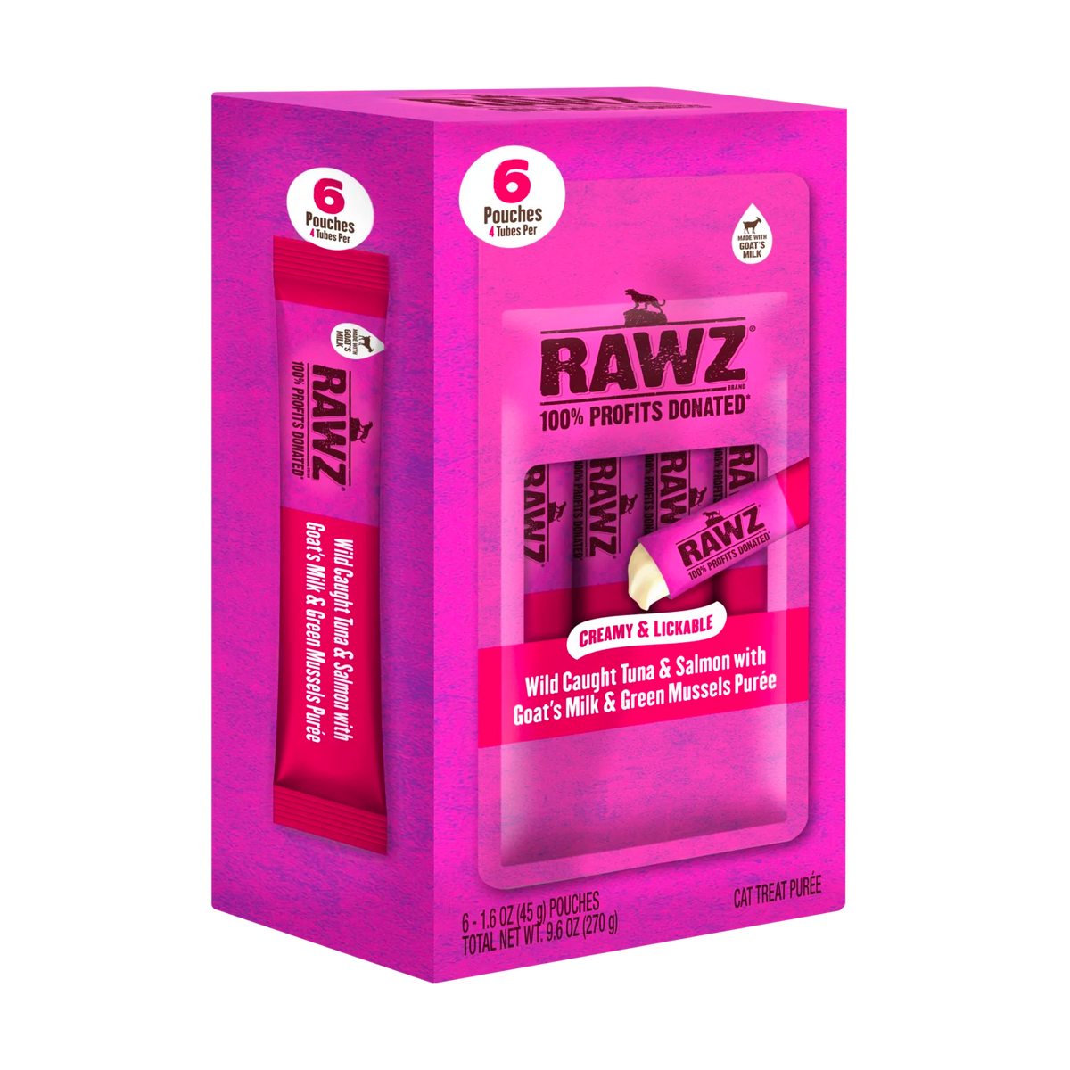 RAWZ Lickable Cat Treats Tuna & Salmon - tubes