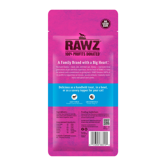 RAWZ Lickable Cat Treats Tuna - back