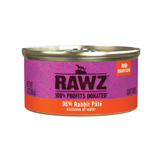 RAWZ 96% Rabbit Pâté Cat Food 3oz