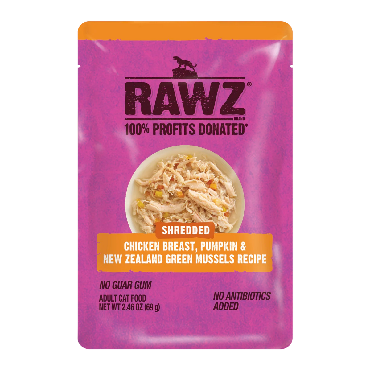 RAWZ Shredded Chicken, Pumpkin & Green Mussels 2.46oz