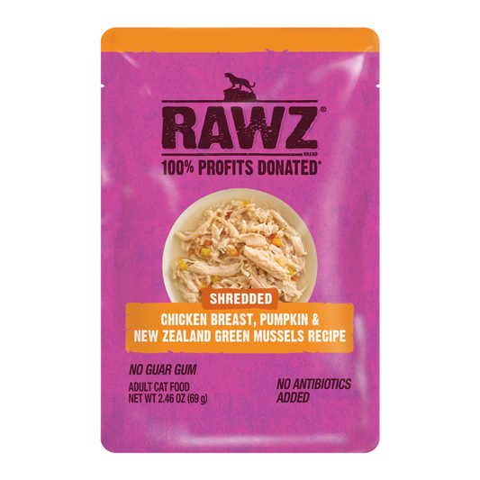 RAWZ Shredded Chicken, Pumpkin & Green Mussels 2.46oz