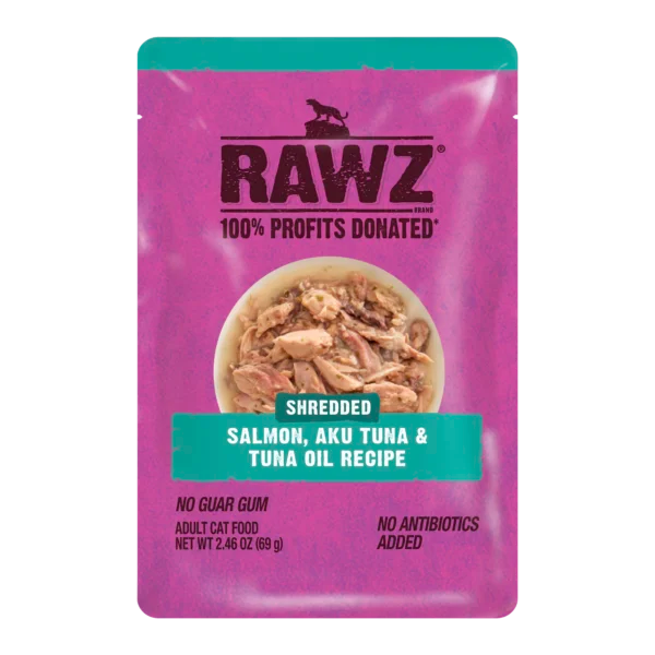 RAWZ Shredded Salmon, Aku Tuna & Tuna Oil 2.46oz