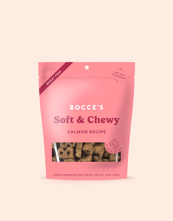 Bocce's Bakery Salmon Soft & Chewy front of bag