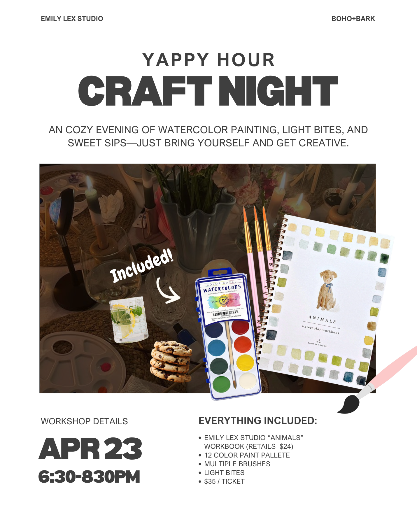 Watercolor Night Event Ticket