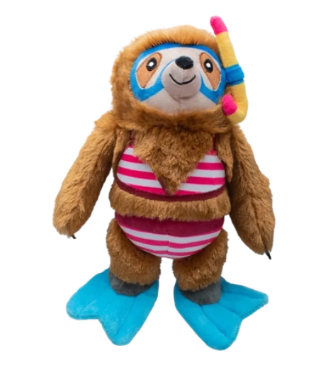 Fringe Studio Swimin' with the Fishes Sloth Plush Dog Toy