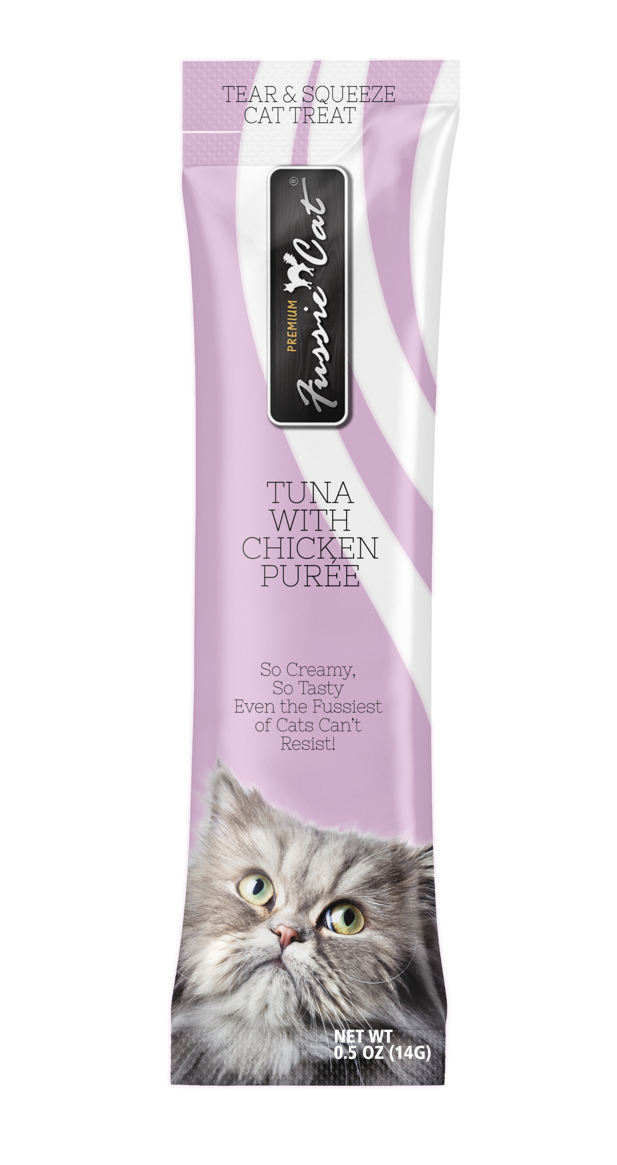 Fussie Cat Tuna with Chicken Purée lickable cat treat