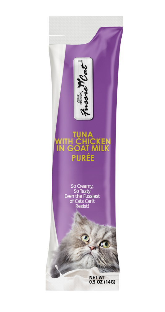 FussieCat Puree Tuna with Chicken in Goat Milk 4pk