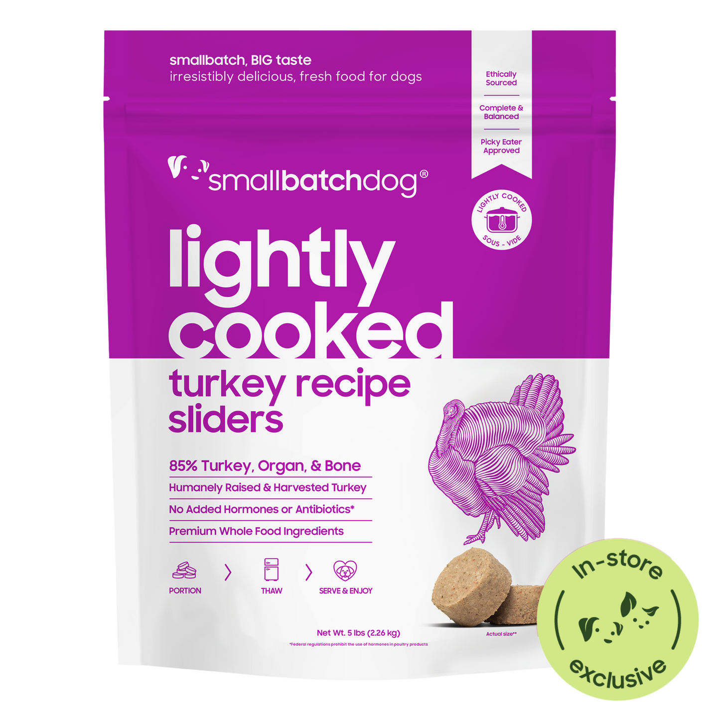 Smallbatch Dog Lightly Cooked Turkey