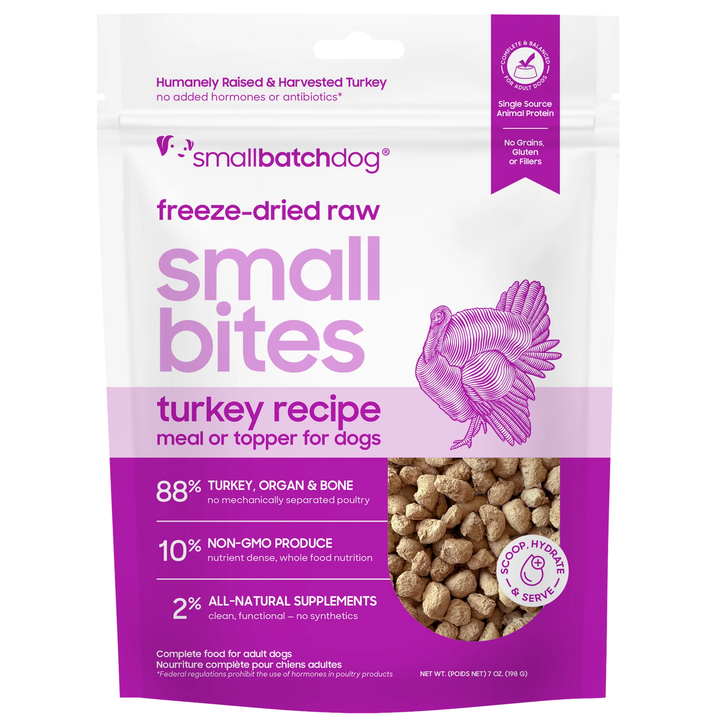 Turkey Small Bites FD Raw 7oz