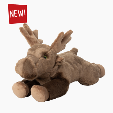 Fluff & Tuff Trax Moose plush dog toy