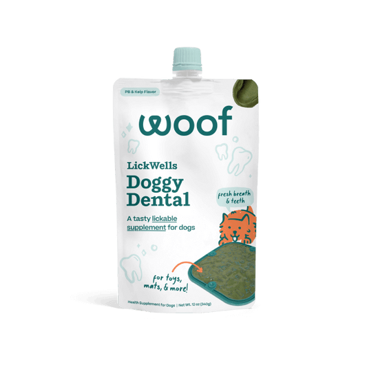 Woof LickWells Doggy Dental PB & Kelp 12oz