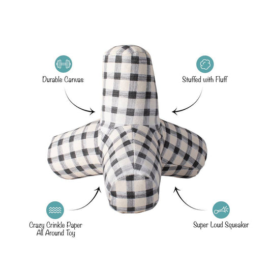 Plaid Canvas Crinkle Toy