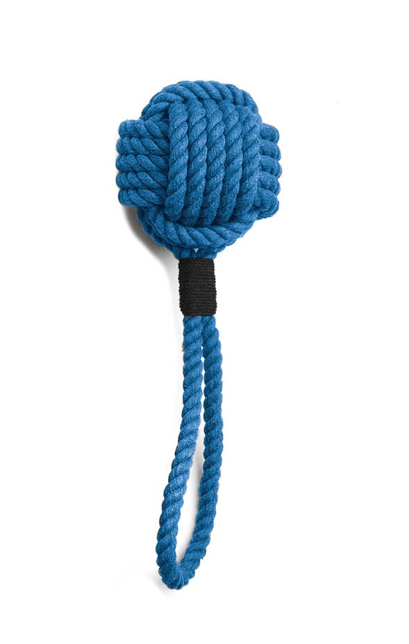 Celtic Knot Tie Rope Dog Toy Blue Large 5"