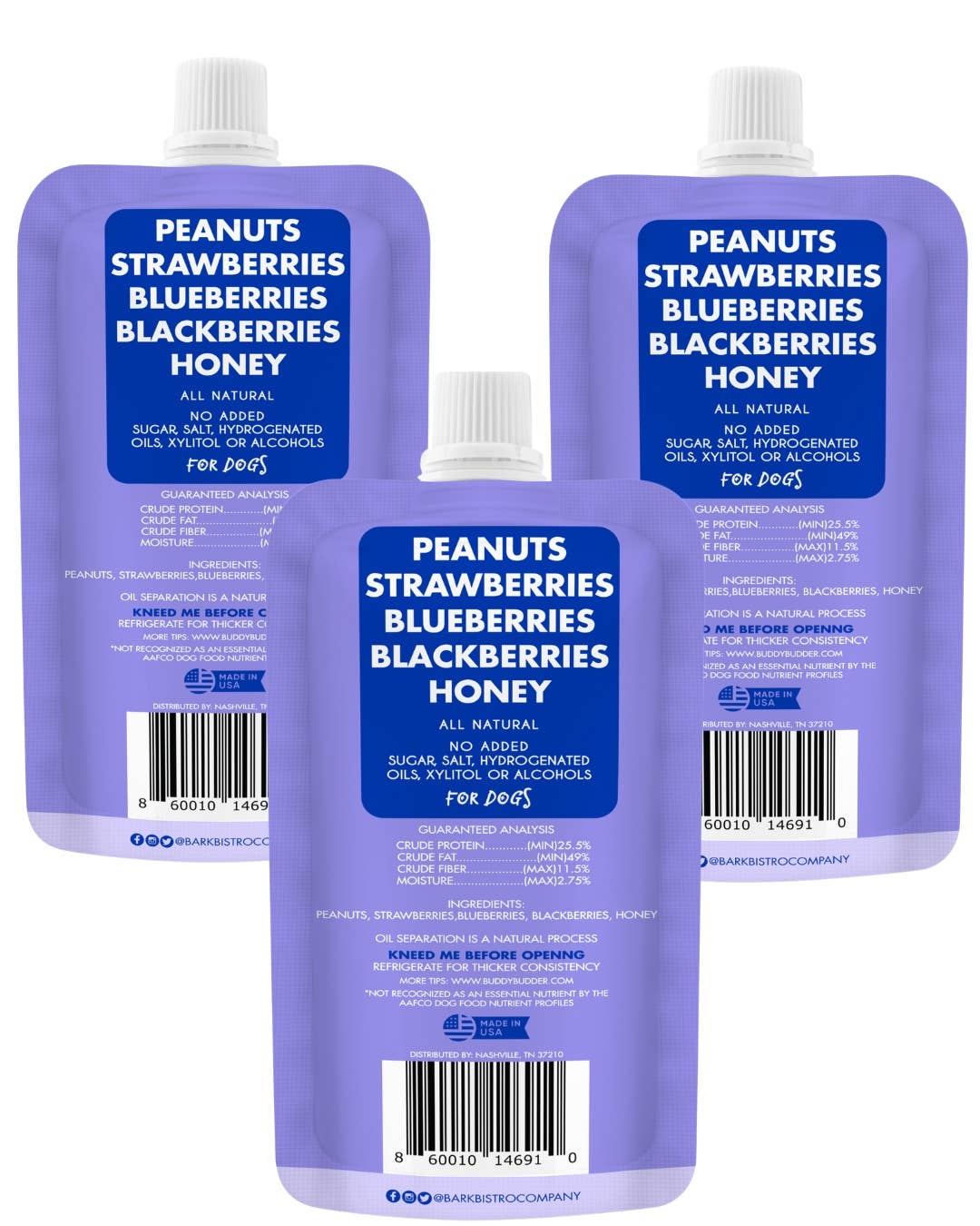 Buddy Butter 4oz Squeeze Superberry