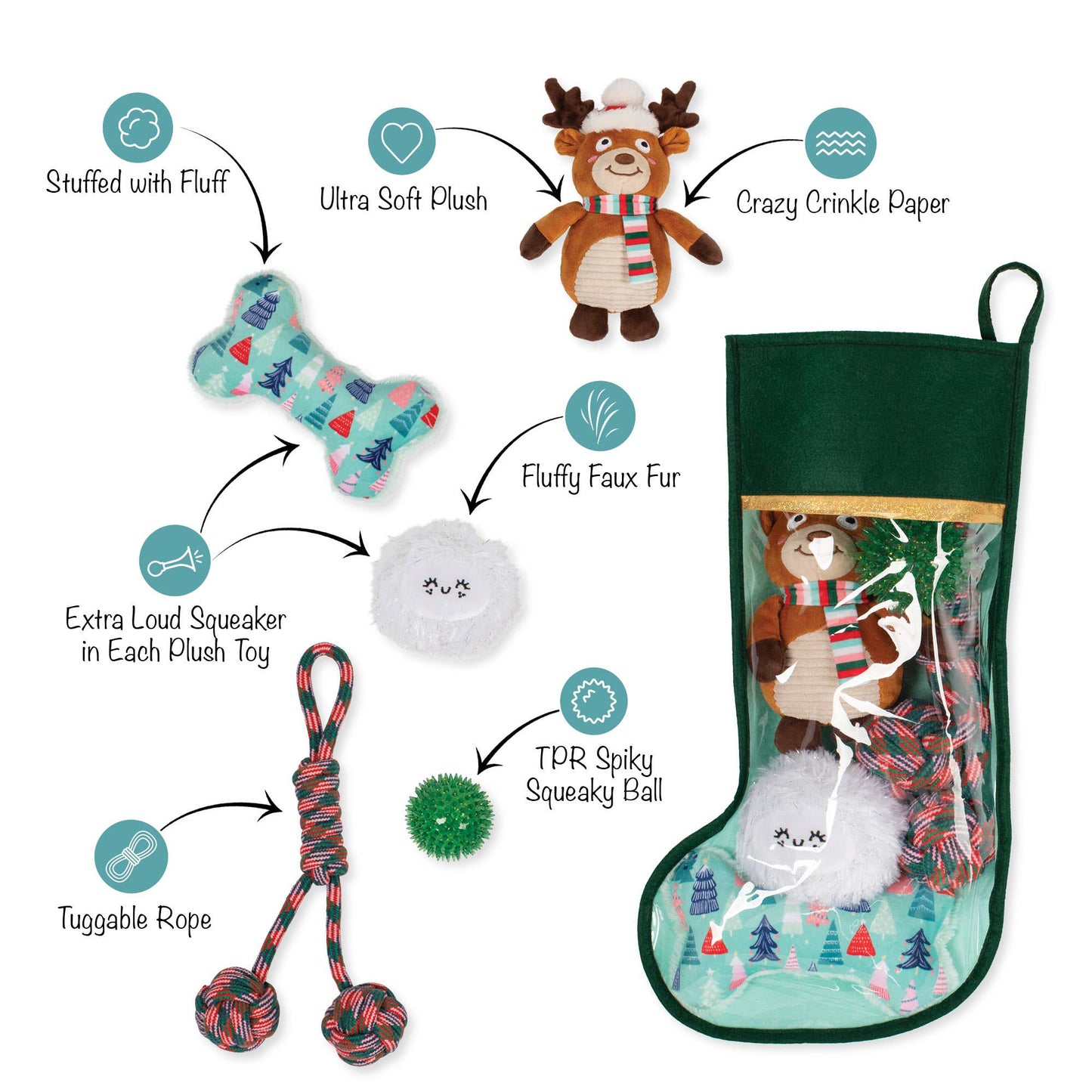 5 PC PAWLIDAY STOCKING