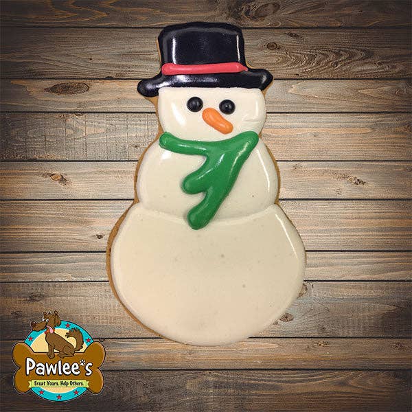 Pawlee's Frawsty Snowman Dog Cookie