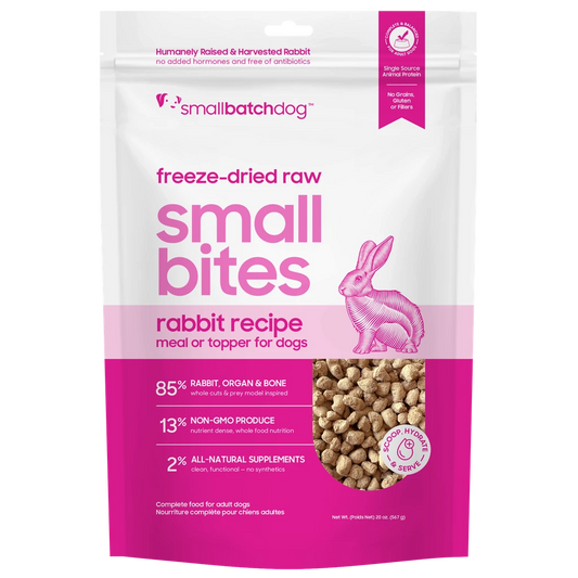 Smallbatch Freeze-Dried Raw Rabbit Small Bites 7oz