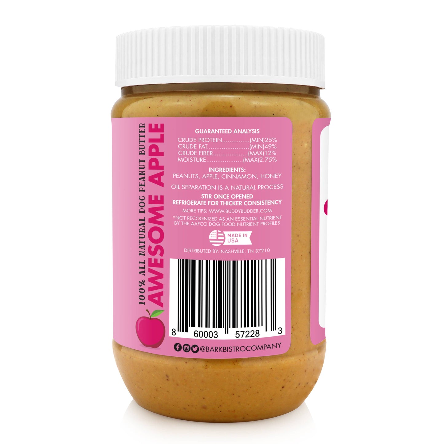 Buddy Butter 17oz Jar Apple