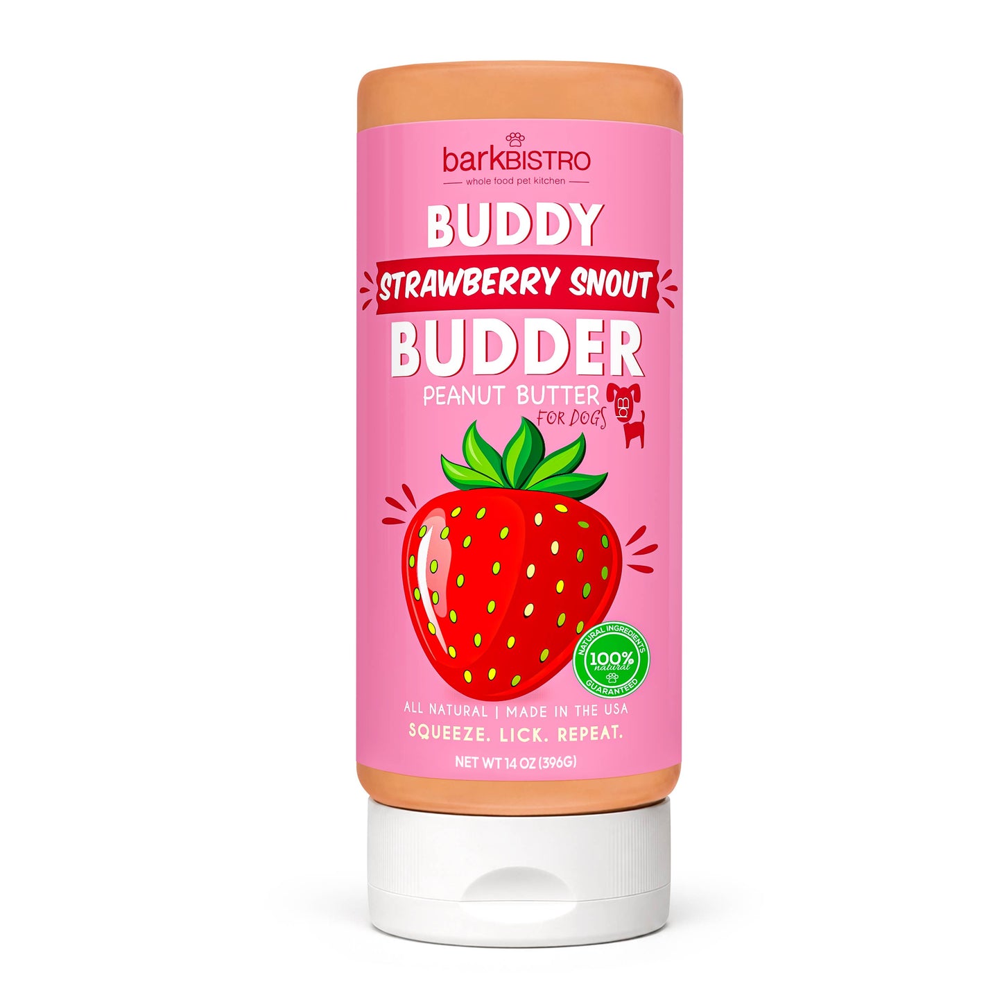 Buddy Butter 14oz Squeeze Strawberry