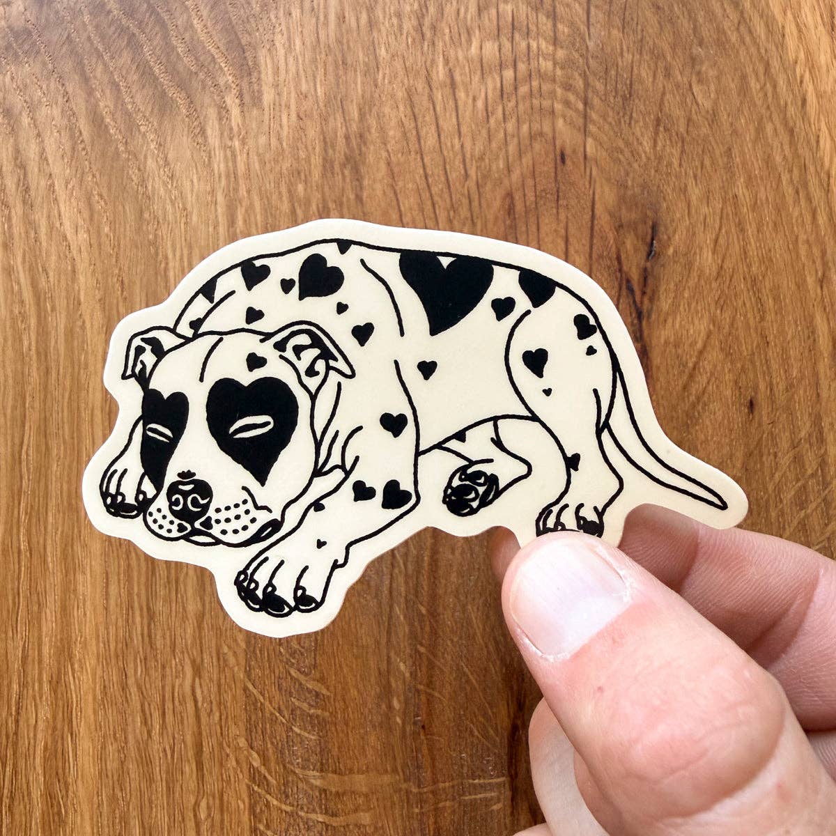 Pit Bull Hearts Sticker