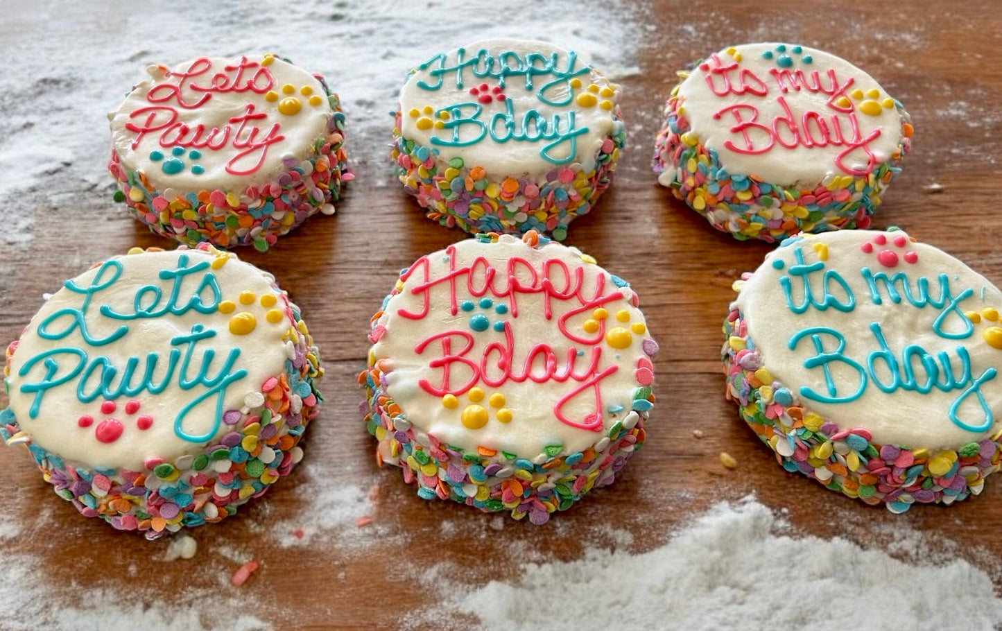 Mini Yogurt Confetti Birthday Cake dog treats