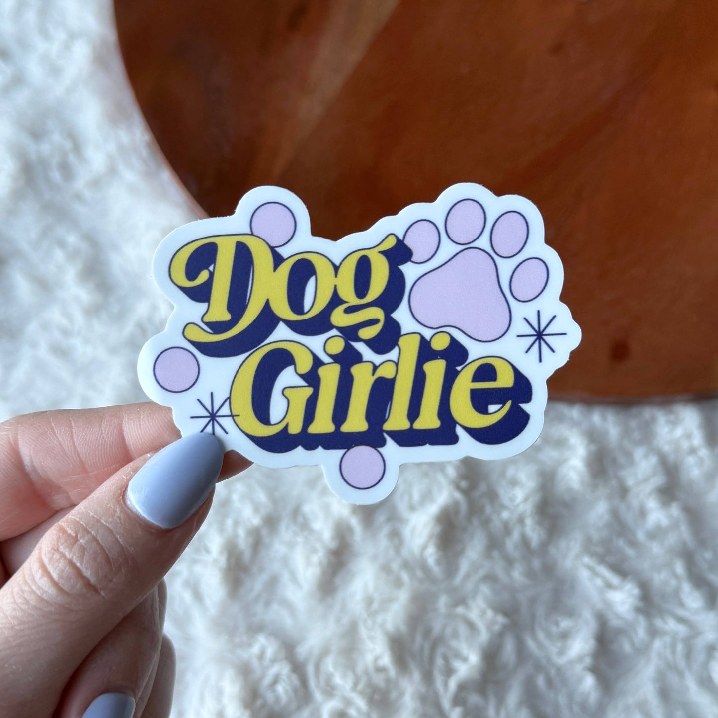Dog Girlie Text Sticker