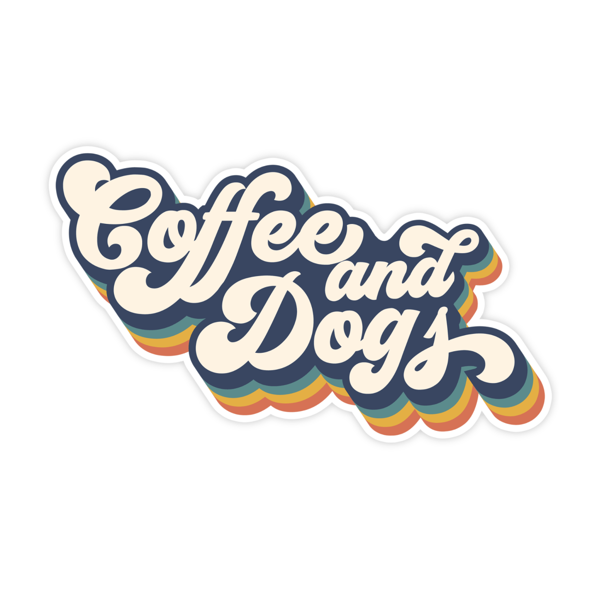 Coffee and Dogs Sticker, Funny Coffee Sticker Meme Sticker, Dog Mom StickerWaterproof Vinyl Sticker for Car, Laptop, Phone, Water Bottle