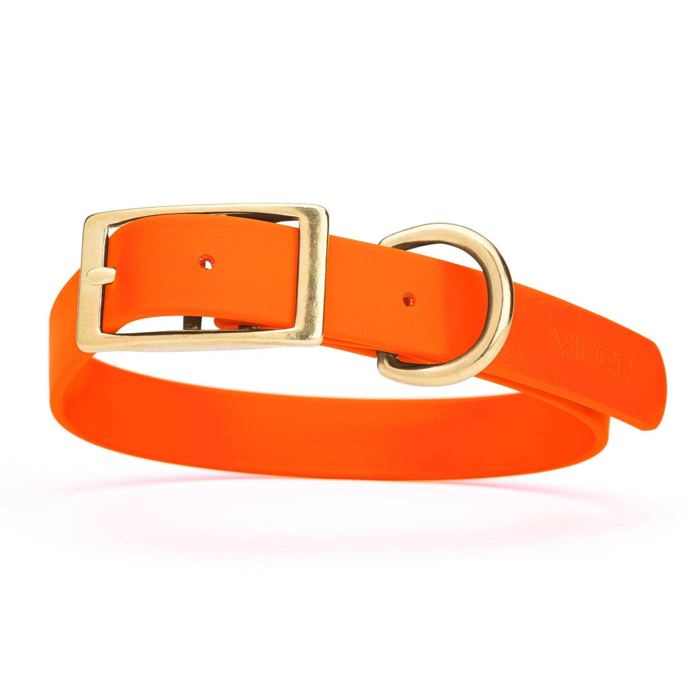 Tangerine Biothane Waterproof Collar