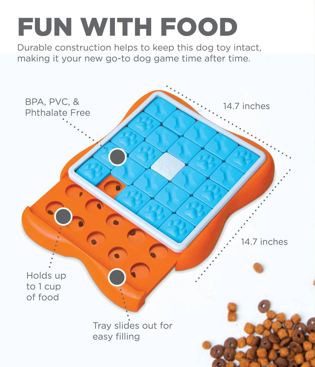Nina Ottosson Challenge Slider Interactive Treat Dog Puzzle